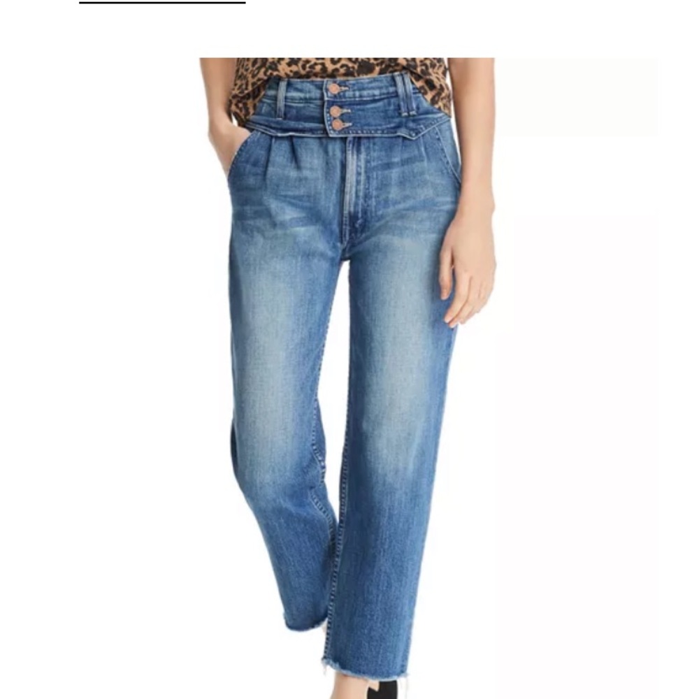 Mother the Shady Pleated Ankle Fray
